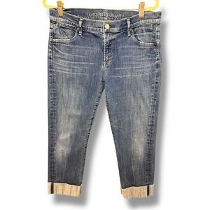 Citizens of Humanity Women's Blue Dani Cropped Straight Leg Pants. Size 30